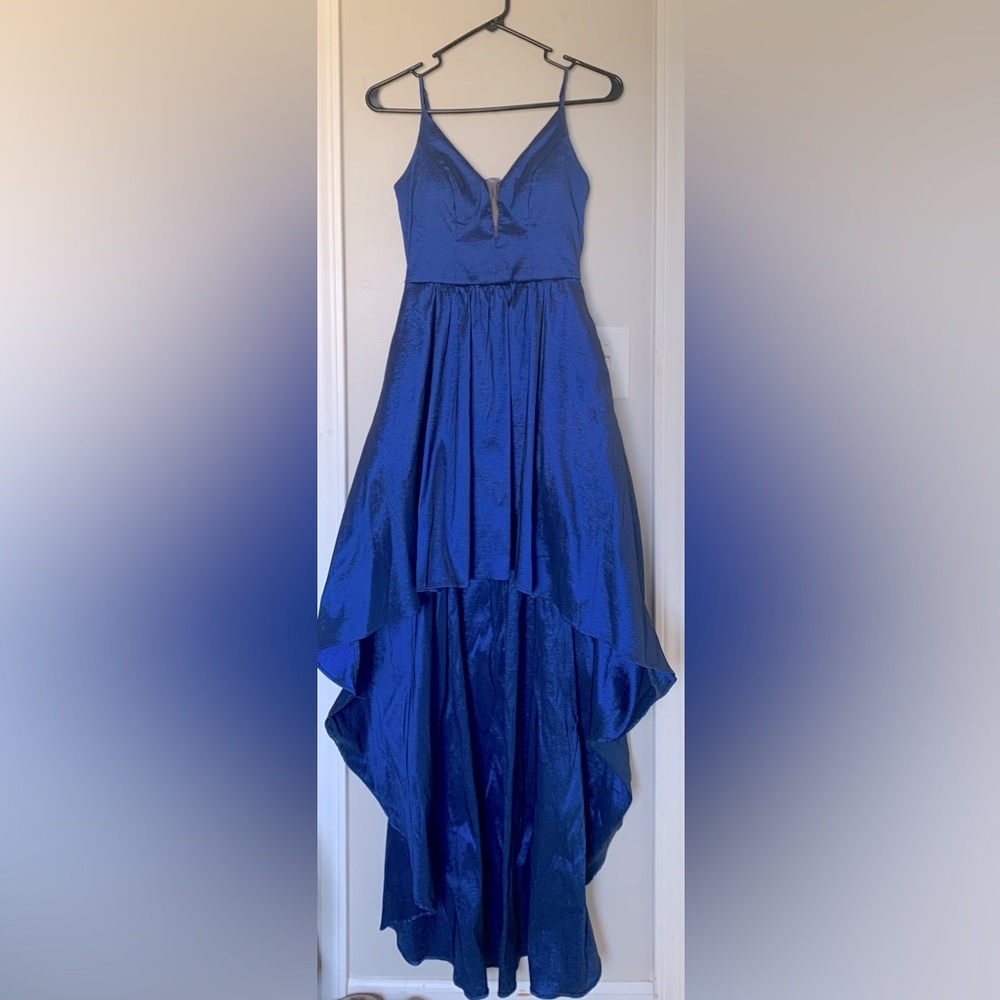 MACYS NAVY BLUE PROM DRESS